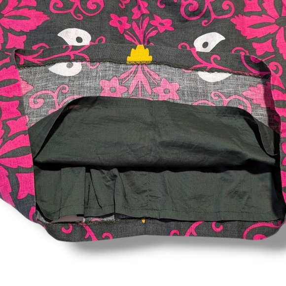 Boden Floral Linen Shift Dress, Shirt Sleeve, Size UK 16R - Picture 5 of 10